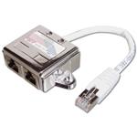 Digitus Adaptér, Patch Cable, CAT5E RJ45 M, 2x RJ45 F, 0,19 metra