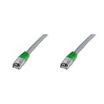 Digitus CAT 5e SF-UTP crossover patch cable, Cu, PVC AWG 26/7, length 2 m, color grey