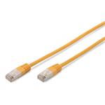 Digitus CAT 5e SF-UTP patch cable, Cu, PVC AWG 26/7, length 0.5 m, color yellow