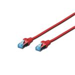 Digitus CAT 5e SF-UTP patch cable, PVC, AWG 26/7, length 0.5 m, color red