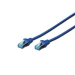 Digitus CAT 5e SF-UTP patch cable, PVC AWG 26/7, length 3 m, color blue