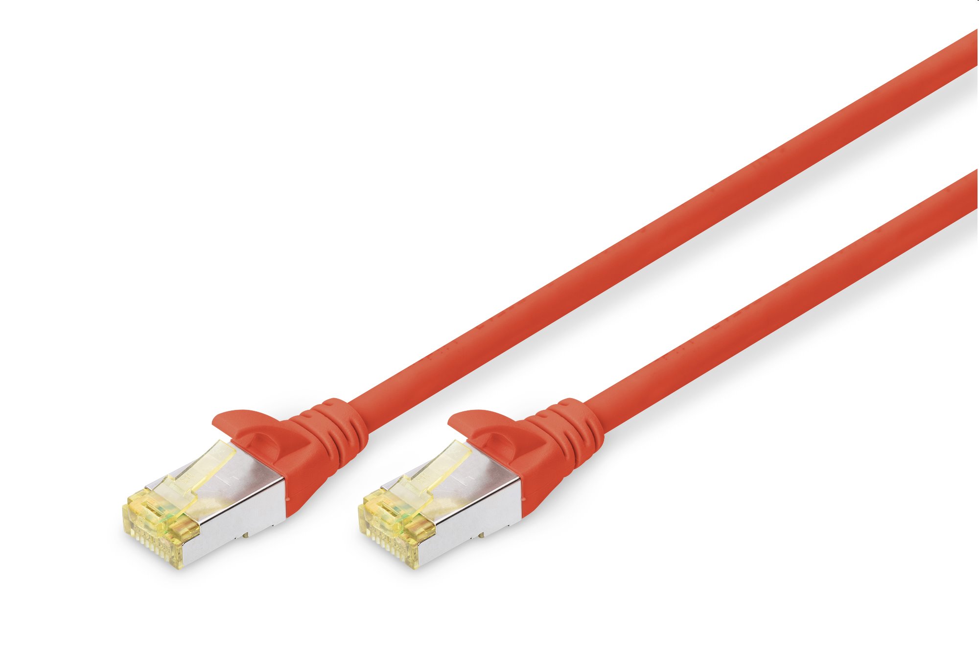 Digitus CAT 6A S-FTP patch cable, Cu, LSZH AWG 26/7, length 1 m, color red