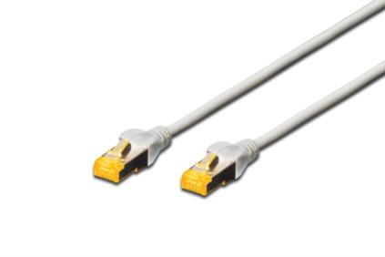 Digitus CAT 6A S-FTP patch cable, LSOH, Cu, AWG 26/7, Length 0.5m , color grey