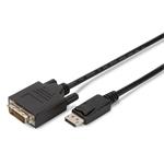 Digitus DisplayPort adapter cable, DP - DVI (24+1) M/M, 3.0m, w/interlock, DP 1.1a compatible, CE, bl DK-340301-030-S