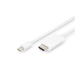 Digitus DisplayPort adapter cable, mini DP - HDMI, 2m ,DP 1.2_HDMI 2.0, 4K/60Hz AK-340304-020-W