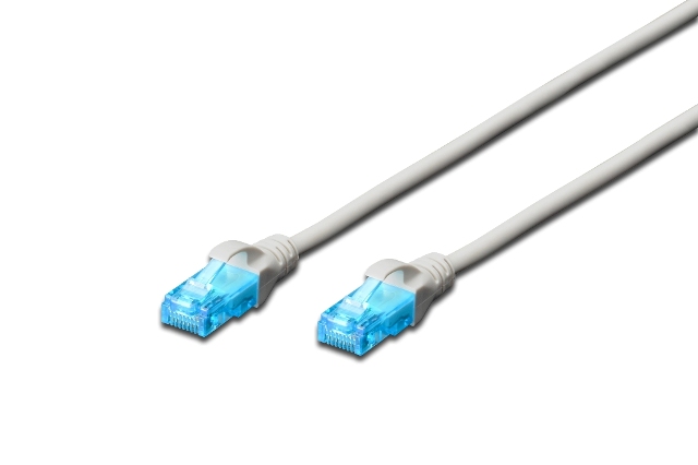 Digitus Ecoline Patch Cable, UTP, CAT 5e, AWG 26/7, šedý 10m, 1ks