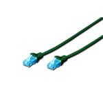 Digitus Ecoline Patch Cable, UTP, CAT 5e, AWG 26/7, zelený 1m, 1ks