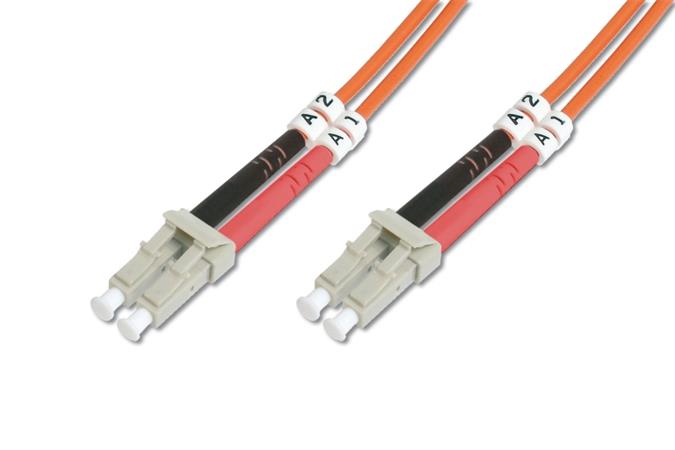 DIGITUS Fiber Optic Patch Cord, LC to LC, Multimode, OM2, 50/125 µ, Duplex Length 10m DK-2533-10