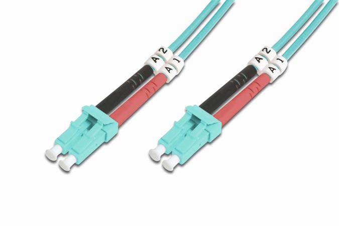 DIGITUS Fiber Optic Patch Cord, LC to LC, Multimode, OM3, 50/125 µ, Duplex Length 1m DK-2533-01/3