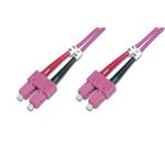 DIGITUS Fiber Optic Patch Cord, SC to SC, Multimode OM4 - 50/125 µ, Duplex, color RAL4003 Length 10m DK-2522-10-4