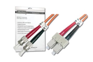 DIGITUS Fiber Optic Patch Cord, ST to SC, Multimode 50/125 µ, Duplex Length 3m DK-2512-03