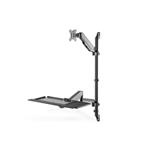 DIGITUS Flexible wall-mounted sit-stand workstation, single monitor DA-90372