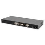 Digitus Gigabitový ethernetový PoE přepínač L2, 24portový DN-95359