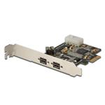 DIGITUS IEEE 1394b Interface Card, PCIexpress,, 3 Port, 2x9-Pin Extern+1x9-Pin Intern XIO2213B chipset DS-30203-2