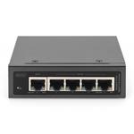 DIGITUS Industrial 5-Port Gigabit PoE Extender 1-Port 802.3bt PoE to 4-port 802.3af/at DN-651143