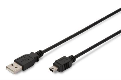 Digitus kábel, USB 2.0, USB A/MiniB(5pin), M/M, 1m