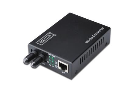 Digitus Media Converter 10/100/1000Base-T to 1000Base-SX (ST) + zdroj 0,5 KM DN-82110-1