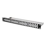 Digitus Modular Patch Panel, shielded 48-port, label field, 1U, rack mount, color black RAL 9005 DN-91424