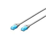 Digitus Patch Cable, UTP, CAT 5e, AWG 26/7, měď, šedý 0,5m