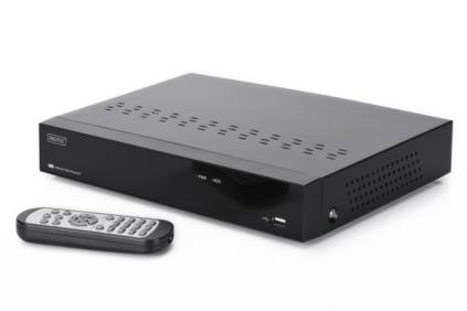 DIGITUS Plug&View NVR, 4 channels, 720p, for Plug&View System only,10/100/1000Mbps, 2 x USB2.0,10W, incl. 1TB DN-16150_1