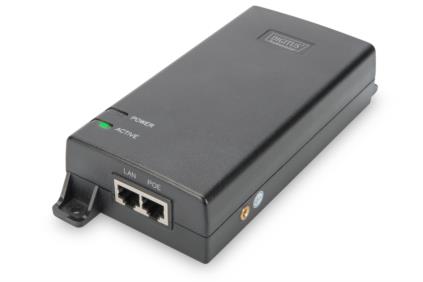 DIGITUS PoE Ultra Injector, 802.3at, 10/100/1000 Mbps Output max. 48V, 60W DN-95104