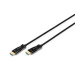 Digitus Připojovací kabel HDMI AOC s hybridním vláknem, typ A M/M, 10 m, UHD 4K@60 Hz, CE, zlatá, bl AK-330125-100-S