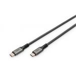 DIGITUS Připojovací kabel USB 4, TypeC na TypeC, AL-Housing PP Braid 4K@60Hz, PD3.0, 20Gbits/s, 3m, bl. DB-300443-030-S