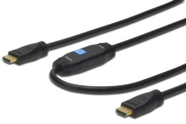 Digitus propojovací kabel s Aktivním zesílením HDMI High Speed Ethernet Ultra HD 24p, 20M AK-330118-200-S