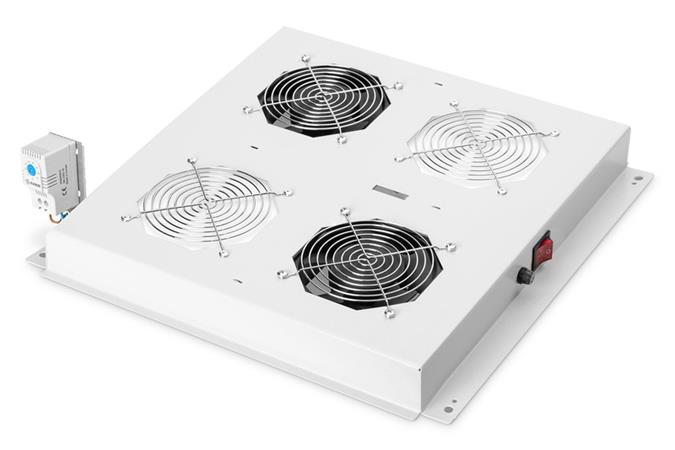 Digitus Roof cooling unit for Unique Network & Dyna. Basic 2 fans, switch, thermostat, 276 m3 air circ./h, DN-19 FAN-2-N