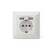 DIGITUS Safety socket for flush mounting with 2 USB ports DA-70613