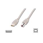 Digitus USB 2.0 connection cable, type A - B M/M, 1.0m, USB 2.0 conform, be