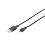 Digitus USB 2.0 connection cable, type A - micro B M/M, 1.8m, USB 2.0 compatible, bl DB-300127-018-S