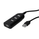 Digitus USB 2.0 hub, 4-porty, černý bez napájecího zdroje AB-50001-1