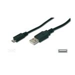 Digitus USB 2.0 kabel USB A samec na USB micro B samec, 2x stíněný, 1m