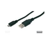 Digitus USB 2.0 kabel USB A samec na USB micro B samec, 2x stíněný, Měď, 1,8m