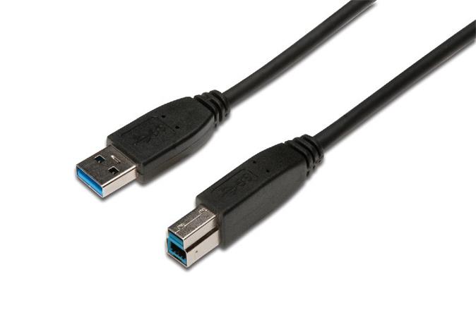 Digitus USB 3.0 propojovací kabel, type A - B M/M, 1.8m, USB 3.0 conform, UL, bl AK-300115-018-S