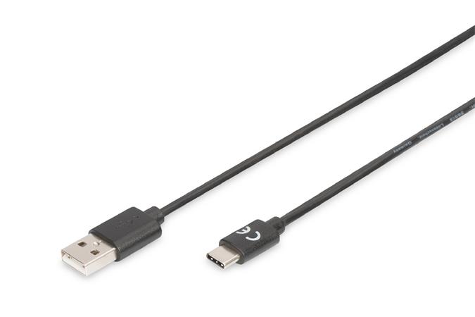 Digitus USB 3.1 Type-C připojovací kabel, typ C na A, M / M, 1,8 m, Super Speed, UL, bl AK-300136-018-S