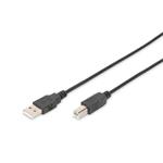 Digitus USB connection cable, type A - B M/M, 1.8m, USB 2.0 compatible, bl DB-300102-018-S