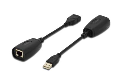 DIGITUS USB Extender, USB 1.1, prez Cat 5, 5e nebo Cat 6 UTP kabel, až 45 m / 150 ft DA-70139-2