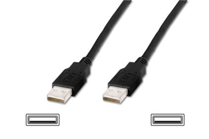 Digitus USB kabel A/samec na A/samec, černý, Měď, 5m