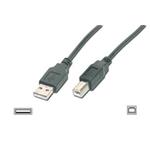 Digitus USB kábel A/samec na B/samec, 2x tienený, čierny, 1m