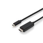 DIGITUS USB Type-C adapter cable, Type-C to HDMI A M/M, 5.0m, 4K/60Hz, 18GB, CE, bl, gold AK-300330-050-S