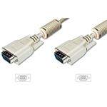 Digitus VGA kabel připojovací, 2x stíněný, 2x ferit, béžový, Měď, 15m AK-310103-150-E