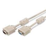 Digitus VGA Monitor extension cable, HD15 M/F, 10.0m, 3Coax/7C, 2xferrite, be AK-310203-100-E