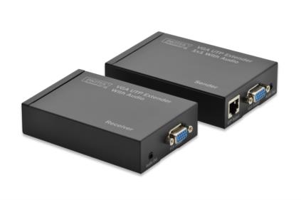Digitus VGA Video Extender Cat5 až 300 m, max. rozlišení 1920x1200, Audio DS-53400