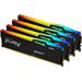 DIMM DDR5 (Kit of 4) 128GB 5200MT/s CL40 FURY Beast RGB XMP KF552C40BBAK4-128