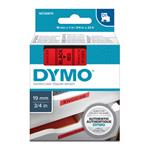 Dymo originál páska do tlačiarne štítkov, Dymo, 45807, S0720870, čierny tlač/červený podklad, 7m, 1