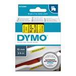 Dymo originál páska do tlačiarne štítkov, Dymo, 45808, S0720880, čierny tlač/žltý podklad, 7m, 19mm