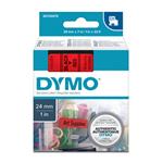 Dymo originál páska do tlačiarne štítkov, Dymo, 53717, S0720970, čierny tlač/červený podklad, 7m, 2