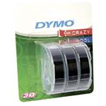 Dymo originál páska do tlačiarne štítkov, Dymo, S0847730, čierny podklad, 3m, 9mm, 3D, 1 blister/3